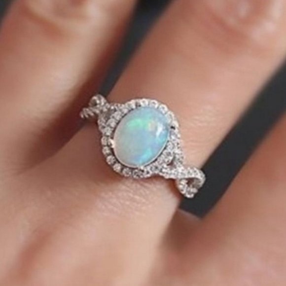 Opal Sterling Silver Ring - Picture 4 of 4